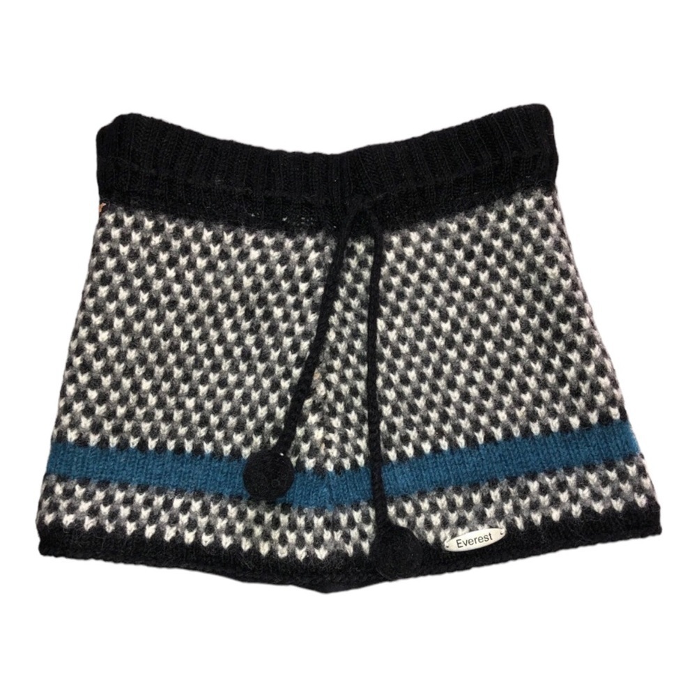 EVEREST DESIGNS Nordic Lined Wool Ski Skirt Handmade Nepal Sweater Knit